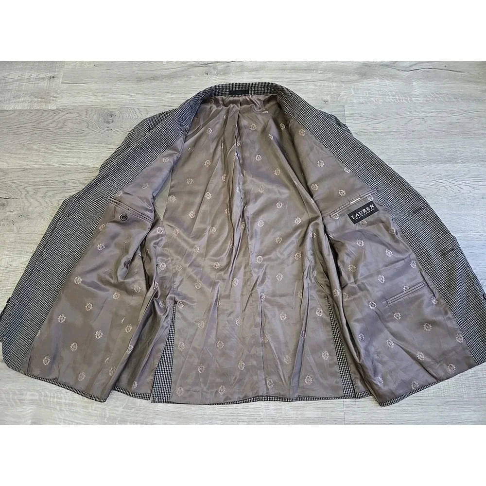 Lauren‎ Ralph Lauren Black Label Men's Sports Coat Blazer Brown Plaid
